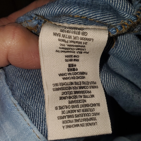 Free People Denim Tunic/ Dress long sleeve side pockets Sz S NWT - Picture 8 of 12